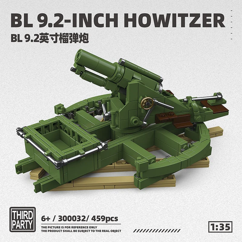 

DIY Armored Vehicle BL9.2 inch howitzer Military Army British Tank Battle Soldier Building Blocks Bricks Set For Children Boy