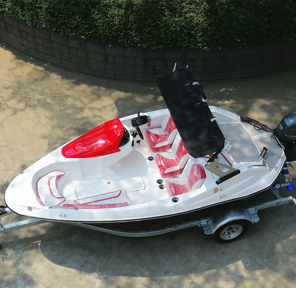 Lancha motora FLIT-480 con todos los accesorios y motor fueraborda 4 tiempos 60 CV