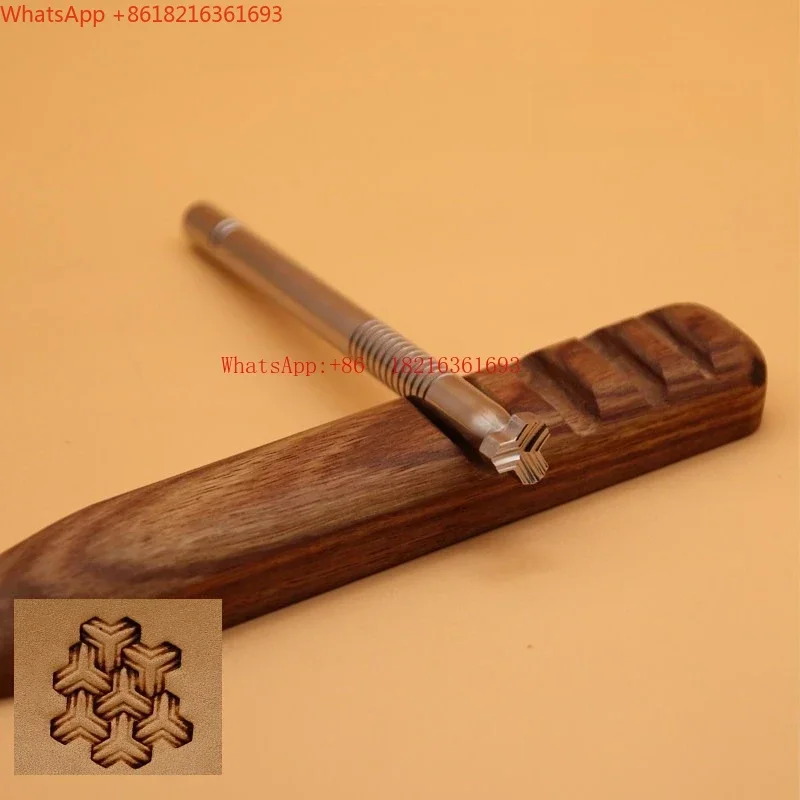 Limited Offer KJ Armor Leather Goods Leather Carving Tools Vegetable Tanned Leather Stainless Steel Printing Tools DIY Hand Too