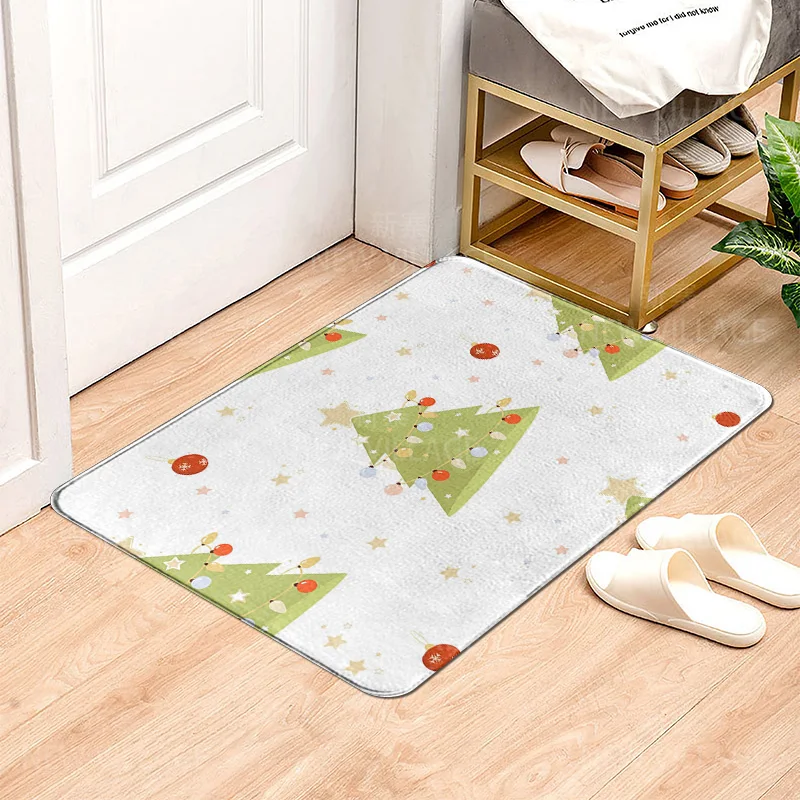 House entrance carpet Home door mat Living Room Bath Foot bathroom non-slip water absorption rugs bath Merry Christmas winter