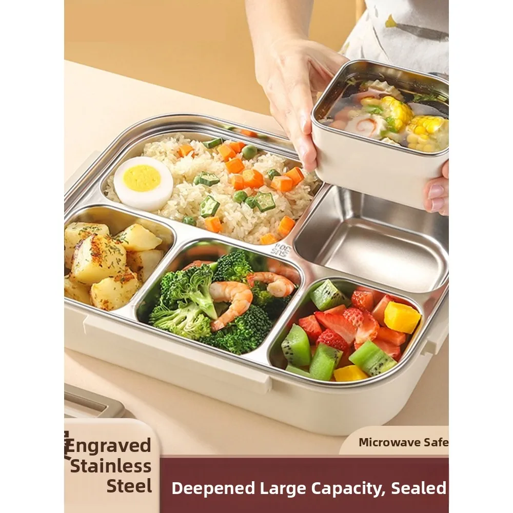 

Large Capaci Bento Box 304 Stainl Steel Elementary School Students Special Meal Box Japanese Sle Single Layer 2300ml