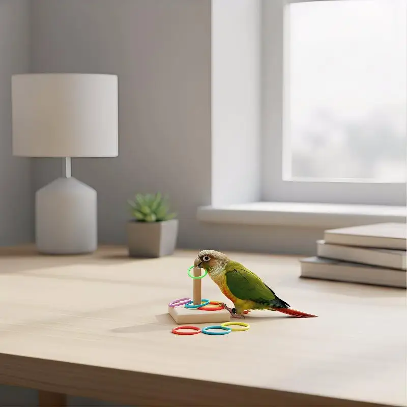 Bird Training Ring Toy Parrot Educational Interactive Toy Set Promotes Bird Agility And Intelligence For Home Use