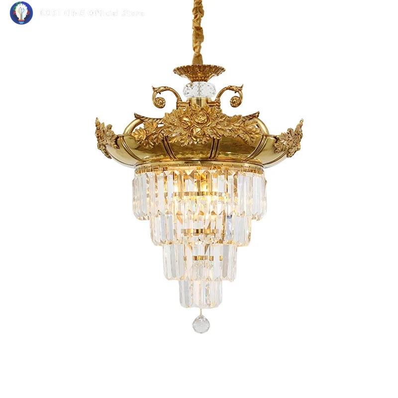 

Французская роскошная люстра из латуни и хрусталя, идеально подходит для квартиры, чердака, прихожей, коридора, декоративное изделие.