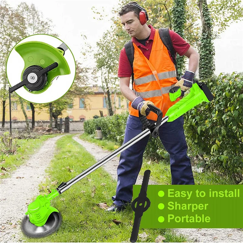 

Flash Trend 100Pcs Plastic Grass Trimmer Blades Lawn Mower Blade Cordless Trimmer Garden Tool Lawn Mower Trimmer Accessories