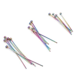 0.6mm Stainless Steel Ball Head Pins Multicolor Metal Pins DIY Making Earrings Necklace Handamde Jewelry Accessories Gifts,10PCs