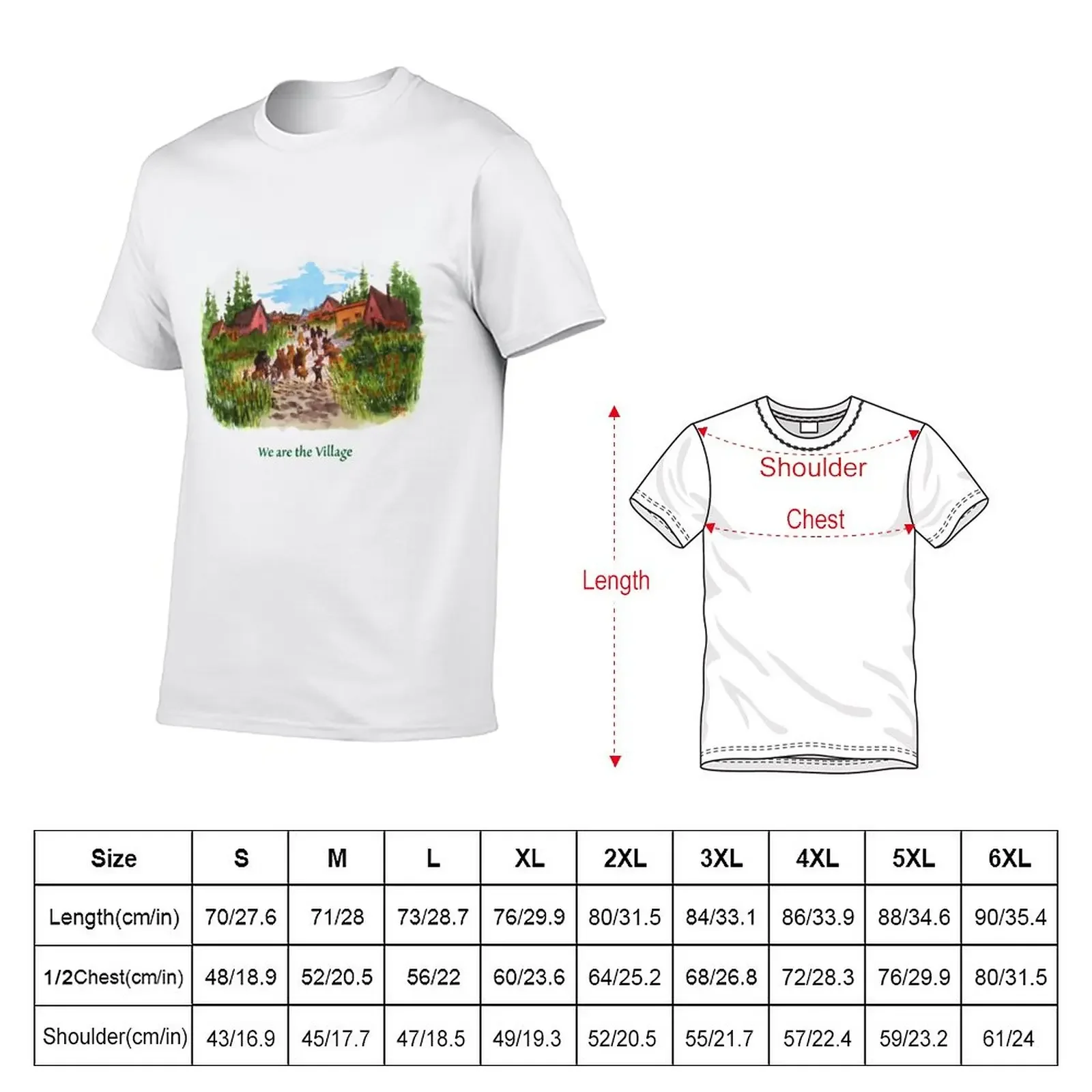 We Are The Bear Village T-Shirt customizeds kawaii clothes mens white t shirts