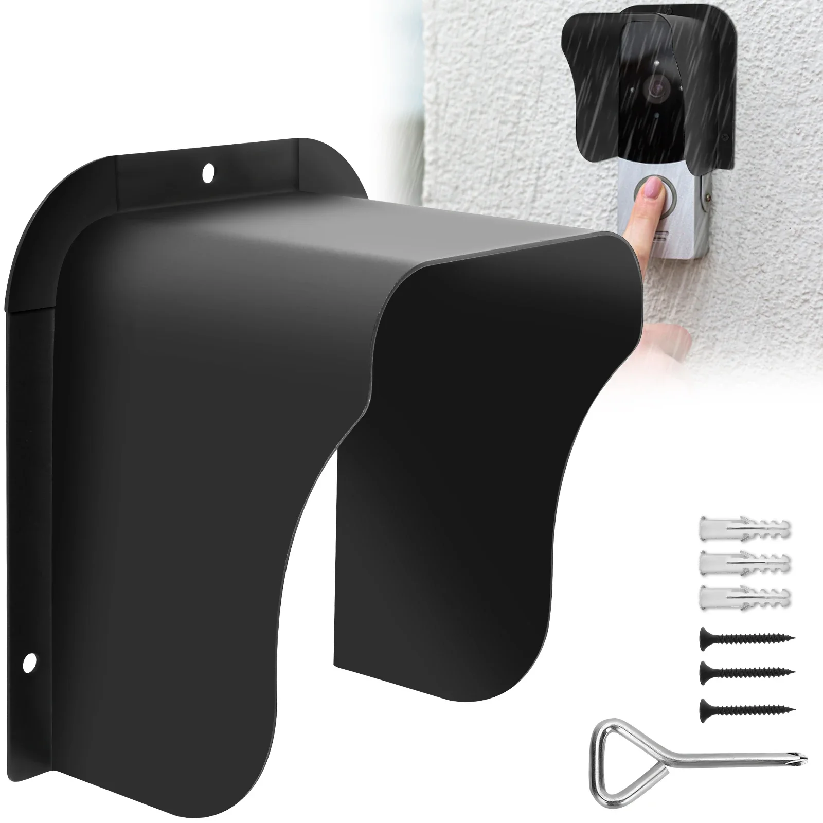 for-access-control-keypad-fingerprint-controller-wifi-door-bell-rainproof-doorbell-rain-cover-waterproof-metal-rain-cover