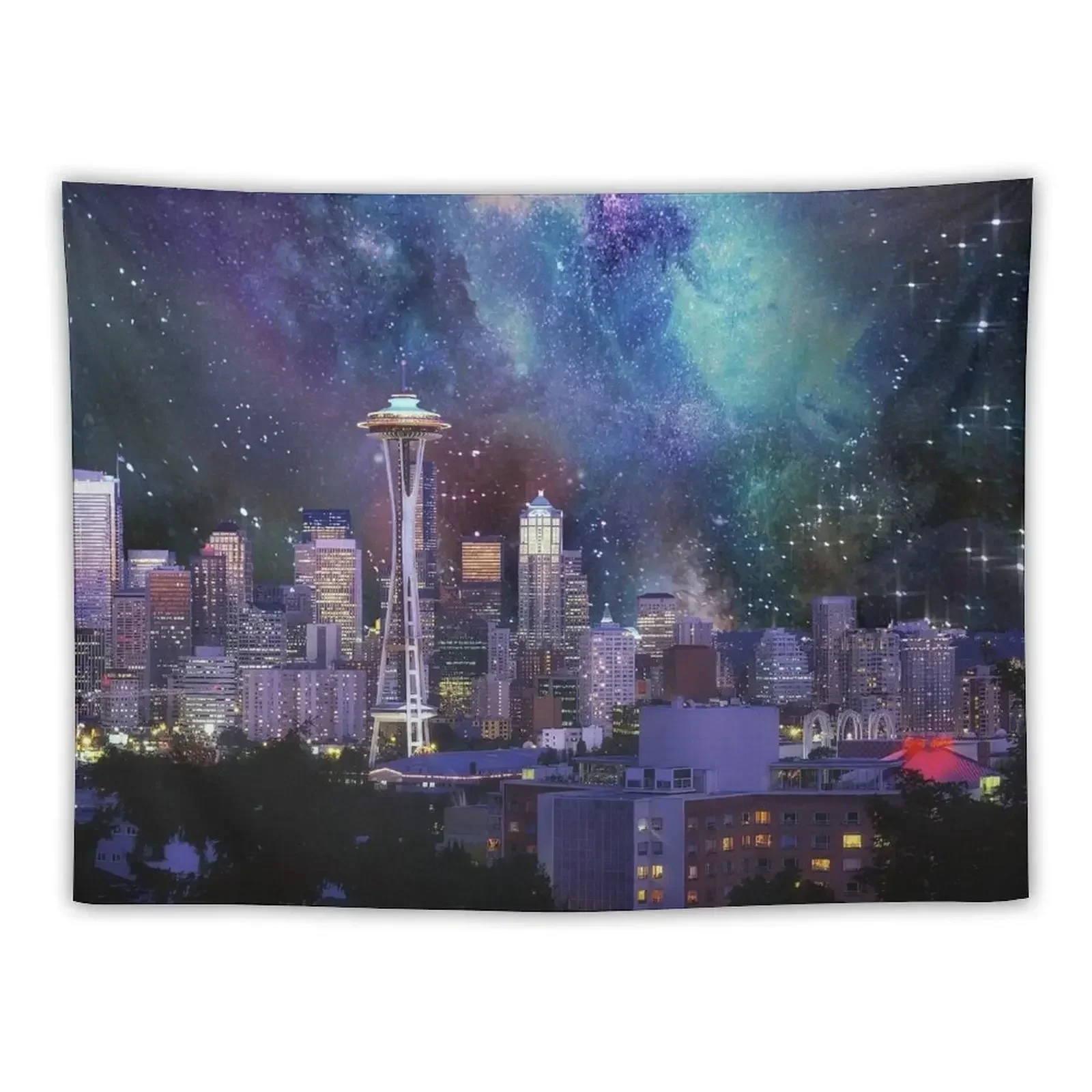 Spacey Seattle Tapestry Decor For Bedroom Decorative Paintings Luxury Living Room Decoration Wall Coverings Tapestry