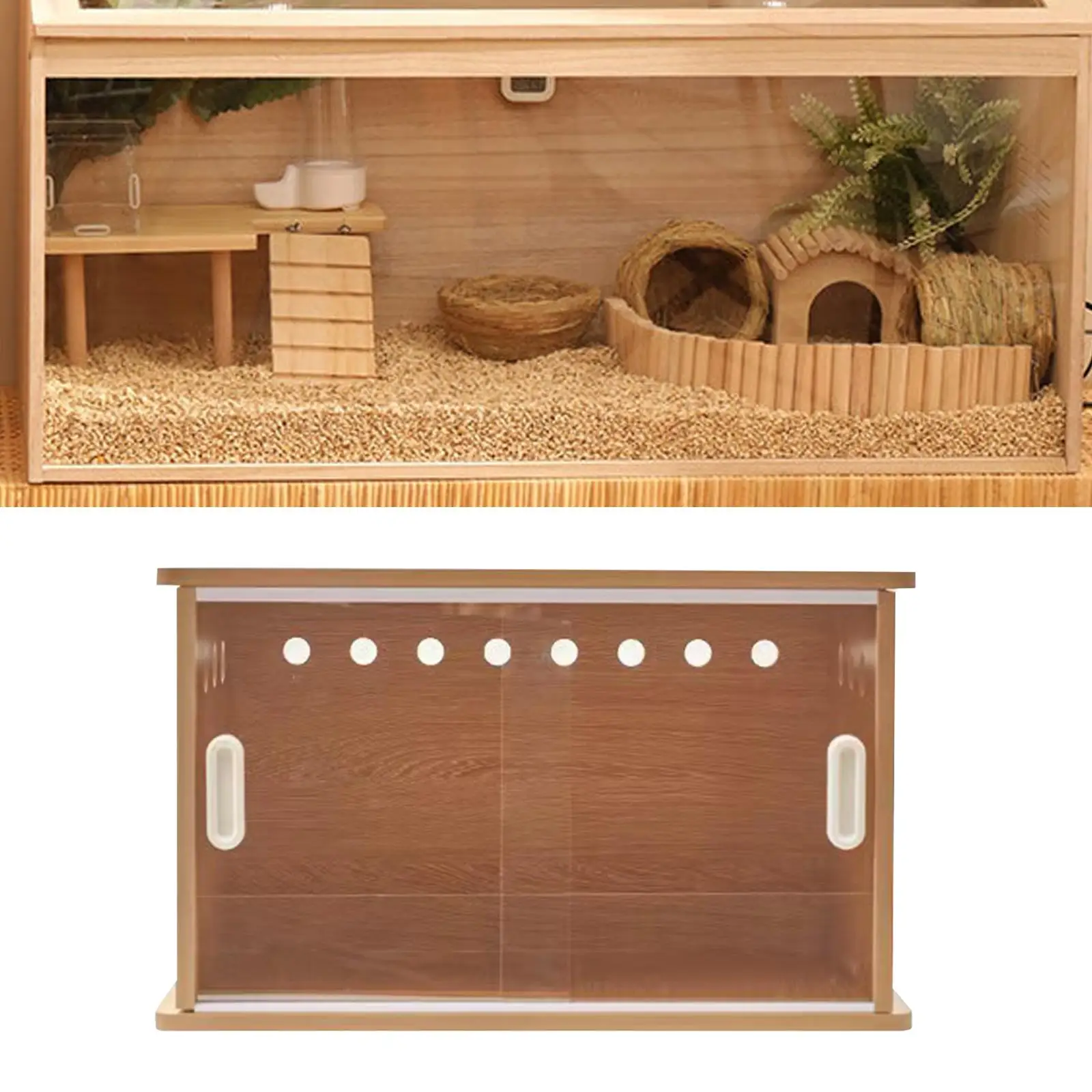 Chicken Brooder Box Hamster Hideout Wooden Transparent Window Chick Brooder Box Chick Brooder for Climbing Guinea Pig Mouse