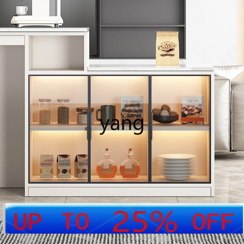 

CX living room home rock slab dining table bar counter open integrated kitchen sofa partition balcony cabinet