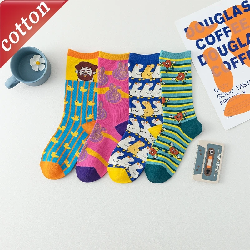 

Women's Socks New Japanese Cartoon Kawaii Funny Cute Sweet Comfortable Breathable High-quality Cotton Socks For Girl Wholesale