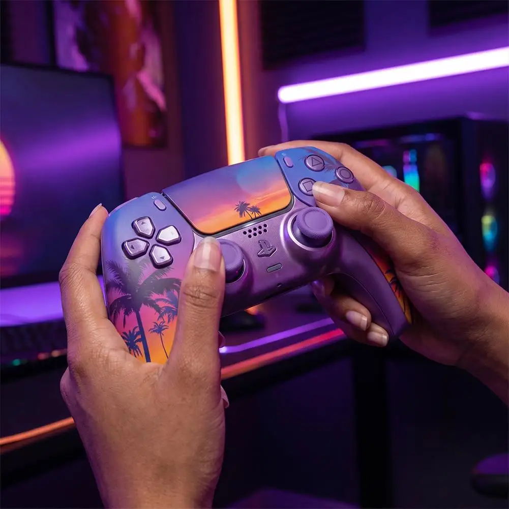 Creative Pattern Replacement Shell for PS5 Controller Street Style Gamepad Housing Cover Custom Modification Gaming Accessory