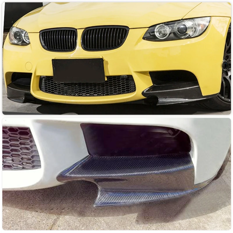 Car Front Bumper Splitters Flaps Cupwings for BMW 3 Series E90 E92 M3 2008-2014 Racing Front Splitters Body Kit Carbon Fiber FRP