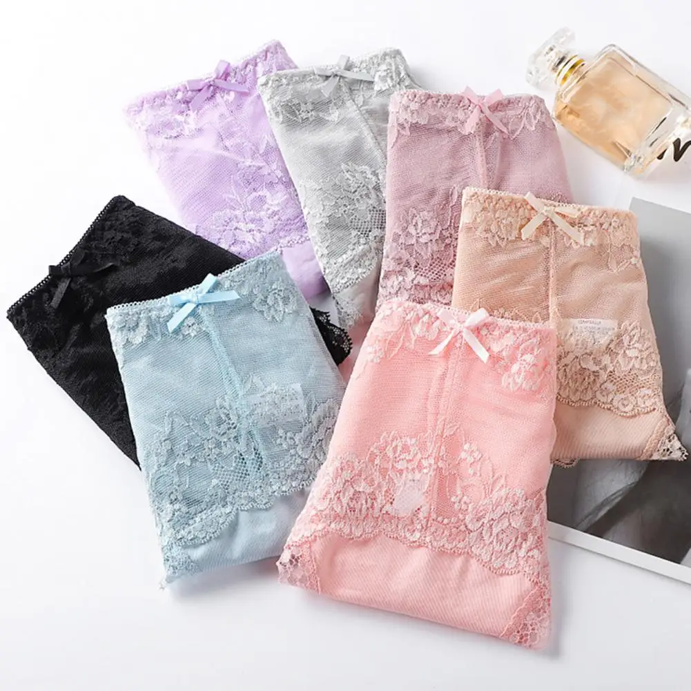 2025 Lace Panties Lace Underwear Lace Hollow Out Women's Panties with Butt-lifted Design for Sport Work Moisture-wicking Mid for