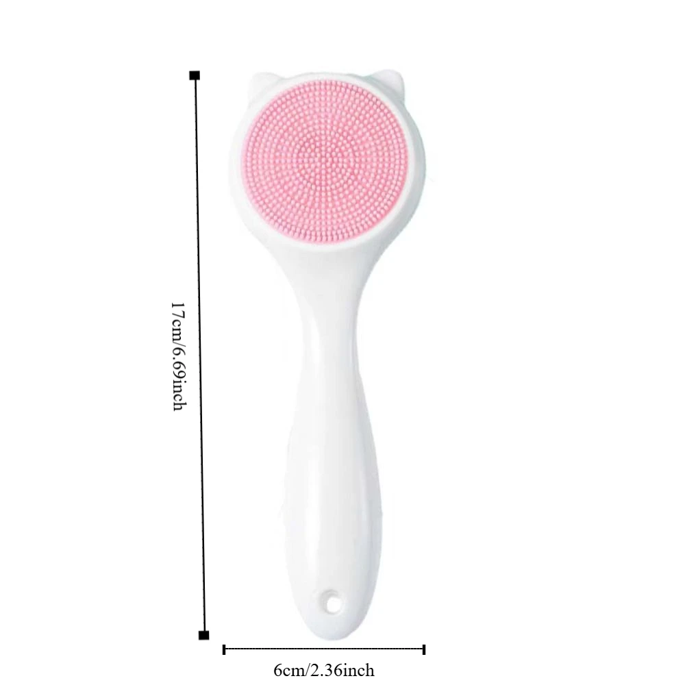 Brosse pour le visage en silicone et gel de pton, épurateur facial, doux, en forme d'oreille de chat, expansive, soins de la peau, livres