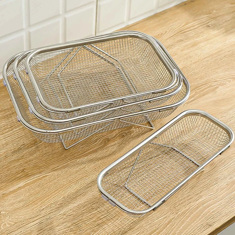 Küche Edelstahl Ablauf Korb Gemüse Waschen Ablauf Becken Filter Korb Dropship