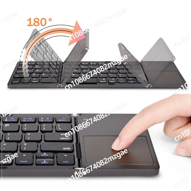 Wireless Folding Keyboard Bluetooth Keyboard with Touchpad for Windows, Android, IOS,Phone,Multi-Function Button Mini Keyboard