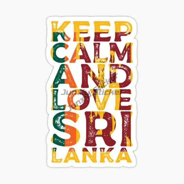 Sri Lanka Flag Map Raksha Creative Waterproof Car Stickers for Car Truck Bicycle Van Window Wall Table Decoration Accessories
