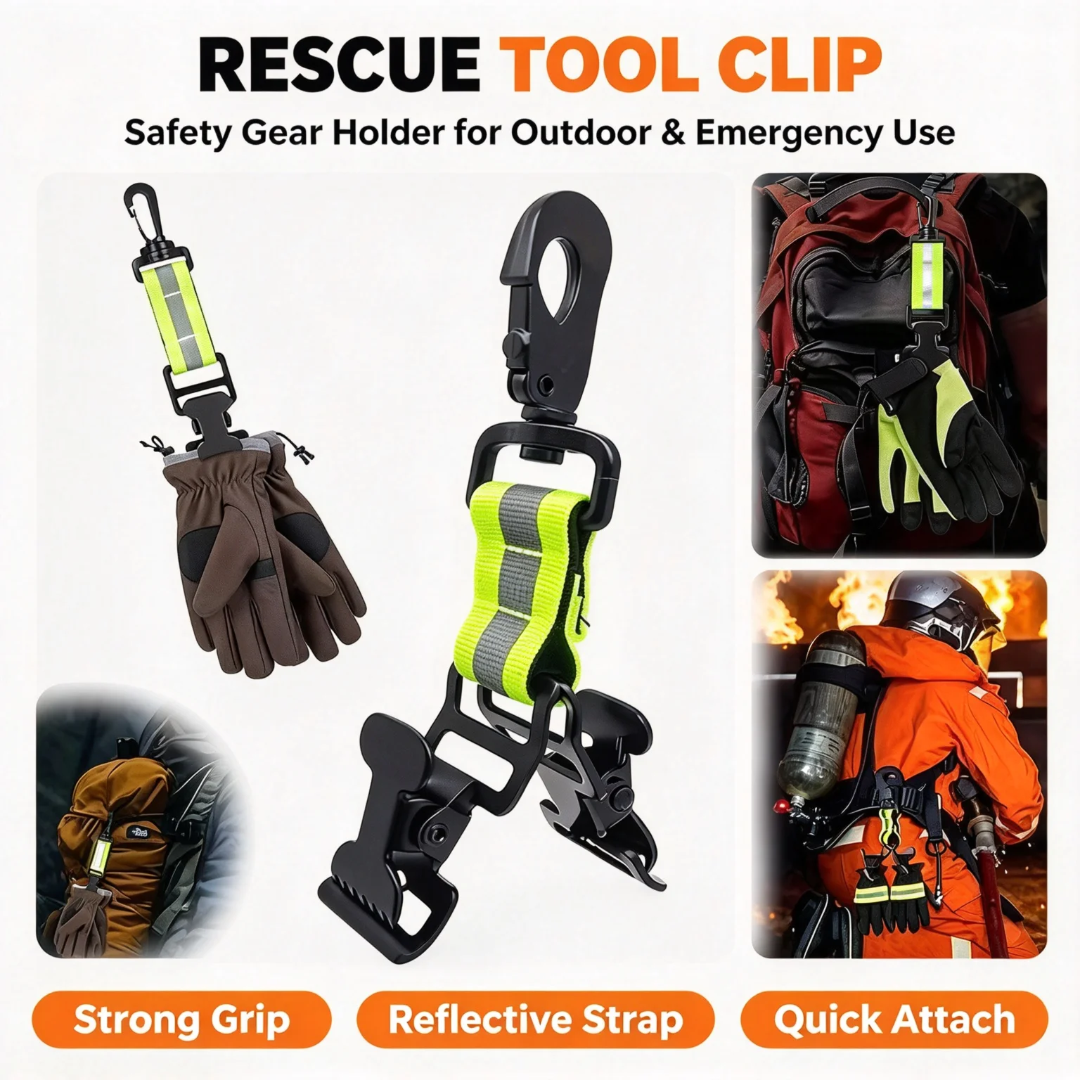 Gloves Keeper Firefighter Glove Strap Outdoor Gear Clip Holder,360° Rotatable Glove Hanger Clip for Camping Hiking Work
