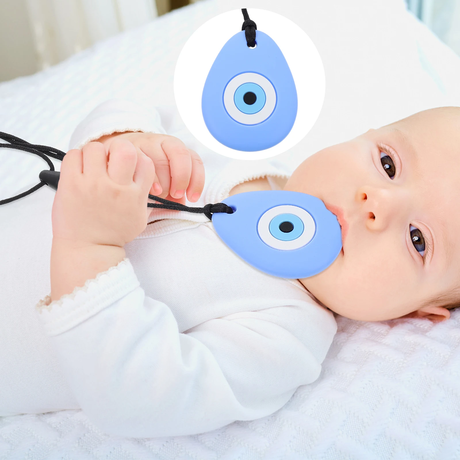 

1pc Silicone Chew Pendant Durable Infant Teeth Biting Light Molar Chewing Pendant Rod For Chewing Teething Comfort