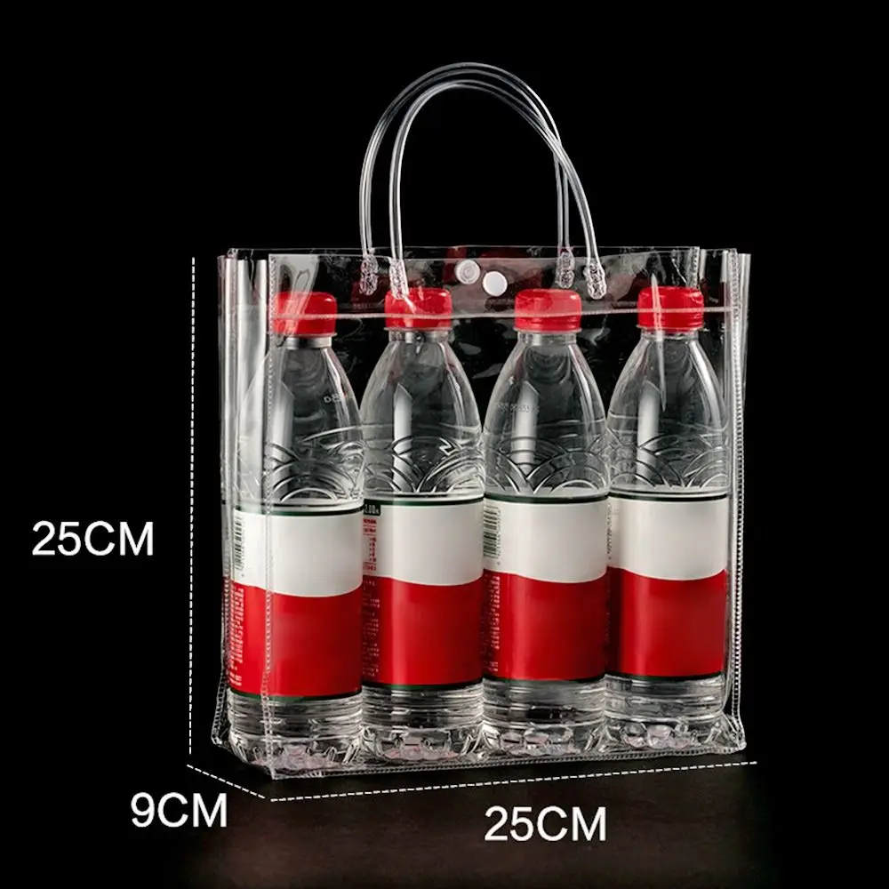 Durable Transparent PVC Handbag Multi-purpose Large Capacity Gift Bag Plastic Gift Jelly Bag Travel