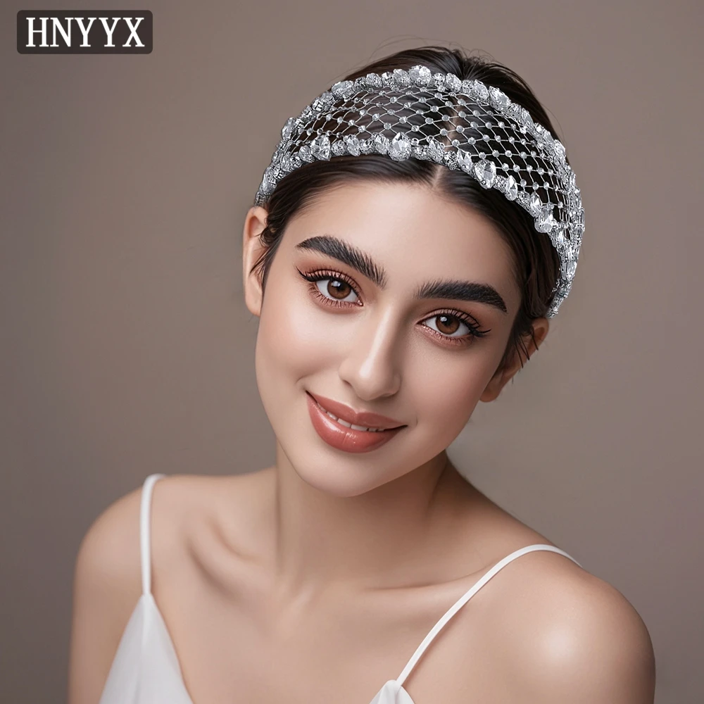 

HNYYX Korean Baroque Crystal Wide Headband Sparkling Fashion Rhinestone Head Hoop Party Festival Bridal Hair Accessories A161