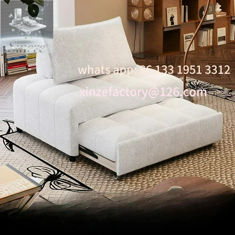 

Customizable Puff sofa bed dual-purpose retractable folding bed multi-functional sitting and sleeping small apartment living roo