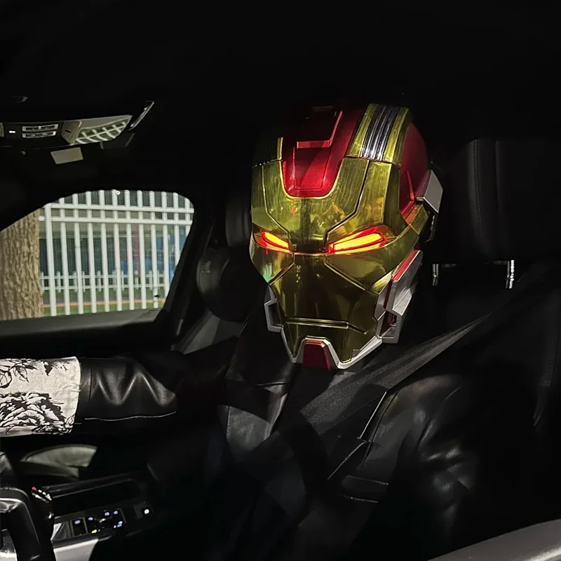 Capacete do Homem de Ferro Mk17 Controlado por Voz, Transformável, Acessório de Cosplay Jarvis, Fantasia de Halloween para Adultos e Fãs