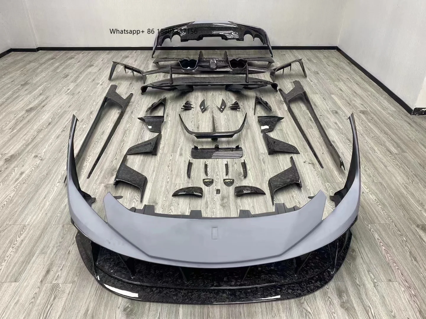Suitable forFerrari F8 Upgrade and Modification MSY Model Forged Carbon Fiber Large Surround Full Car Kit Bumper Deflector