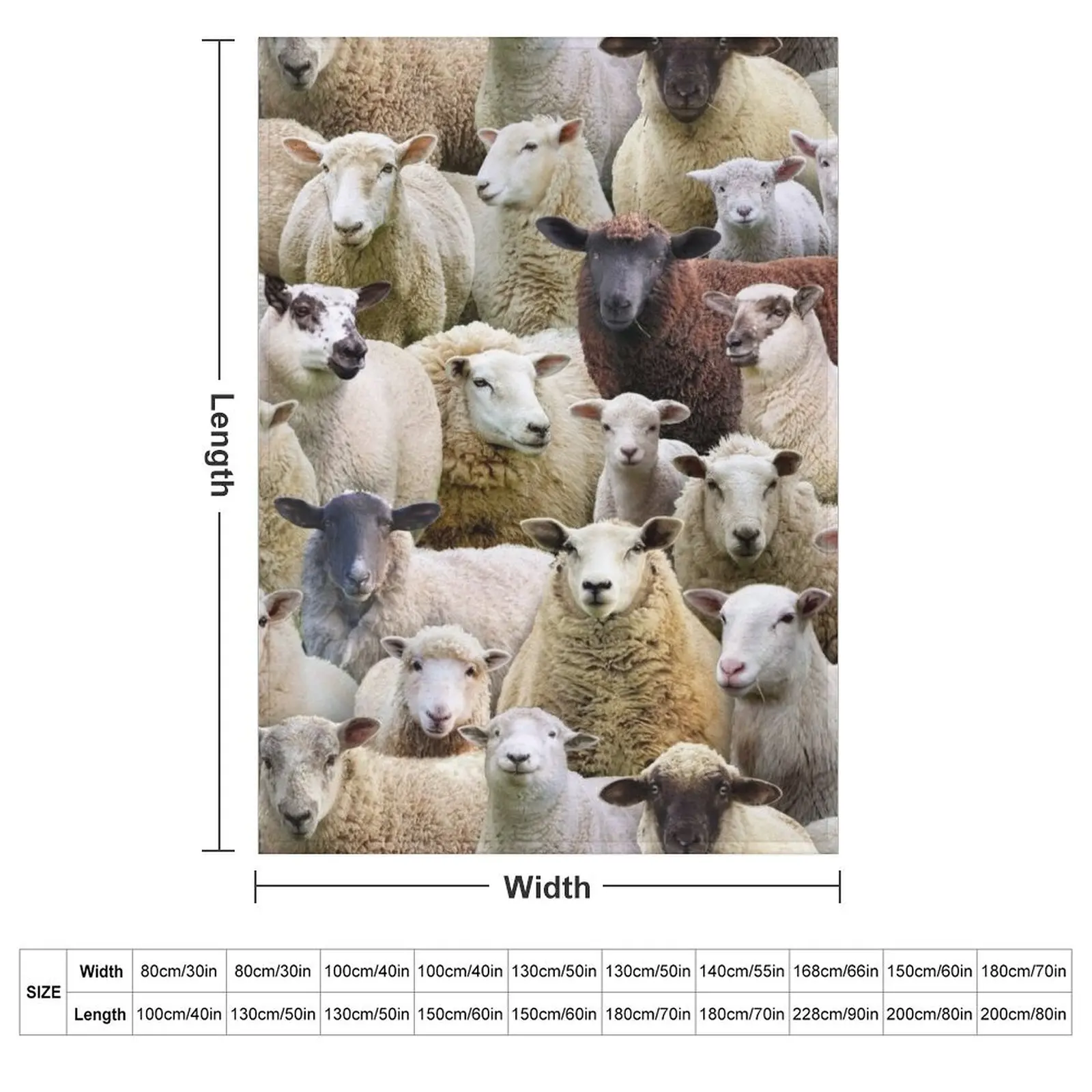 sheep image Throw Blanket heavy to sleep Plaid on the sofa Flannel For Baby Blankets