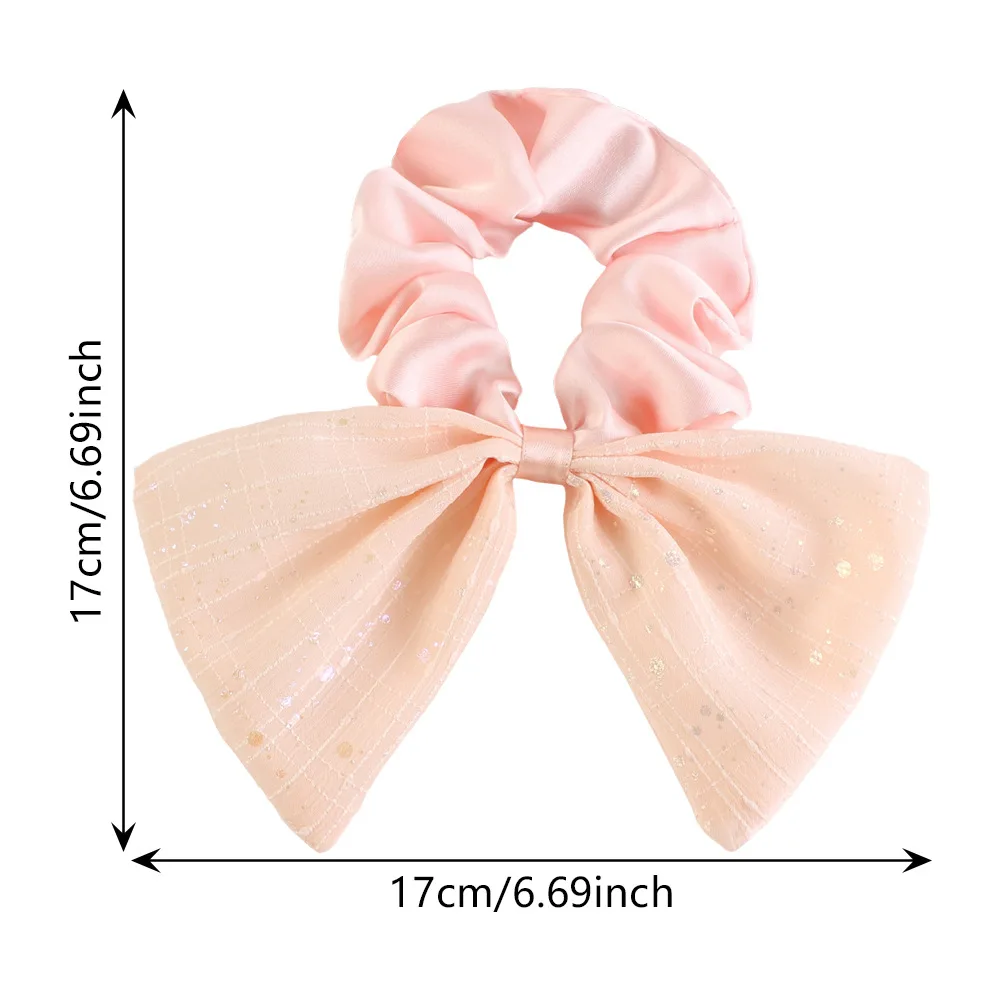 النسخة الكورية Ins مزاجه بلون متعدد الألوان إكسسوارات الشعر، فتاة صغيرة طازجة لطيف رباط شعر الحرير الذهبي بالجملة