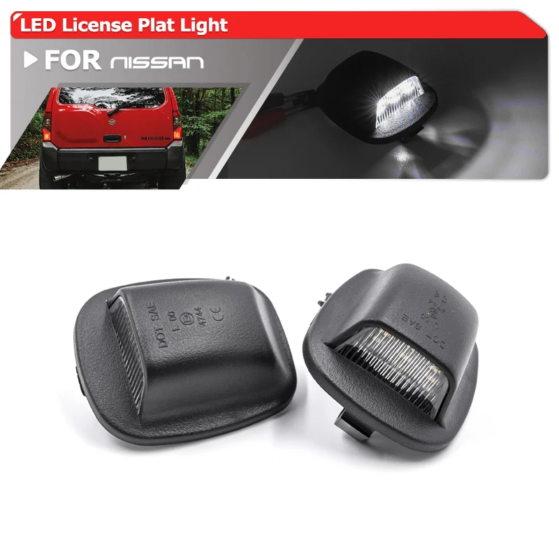 2x For Nissan Frontier Navara NP300 D22 1998-2004 Xterra Roniz WD22 1994-2004 Led Pick-up License Plate Light Auto Tag Lite Lamp