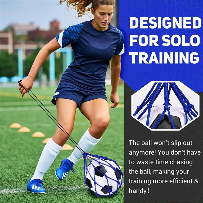 

A12E-2PCS Football Kick Trainer, Soccer Return Trainer Net , Football Kick Throw Solo Practice Training Aid