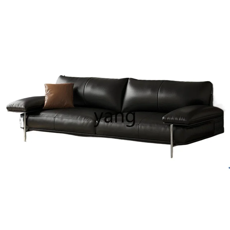 

CX modern simple living room black first layer cowhide retro sofa