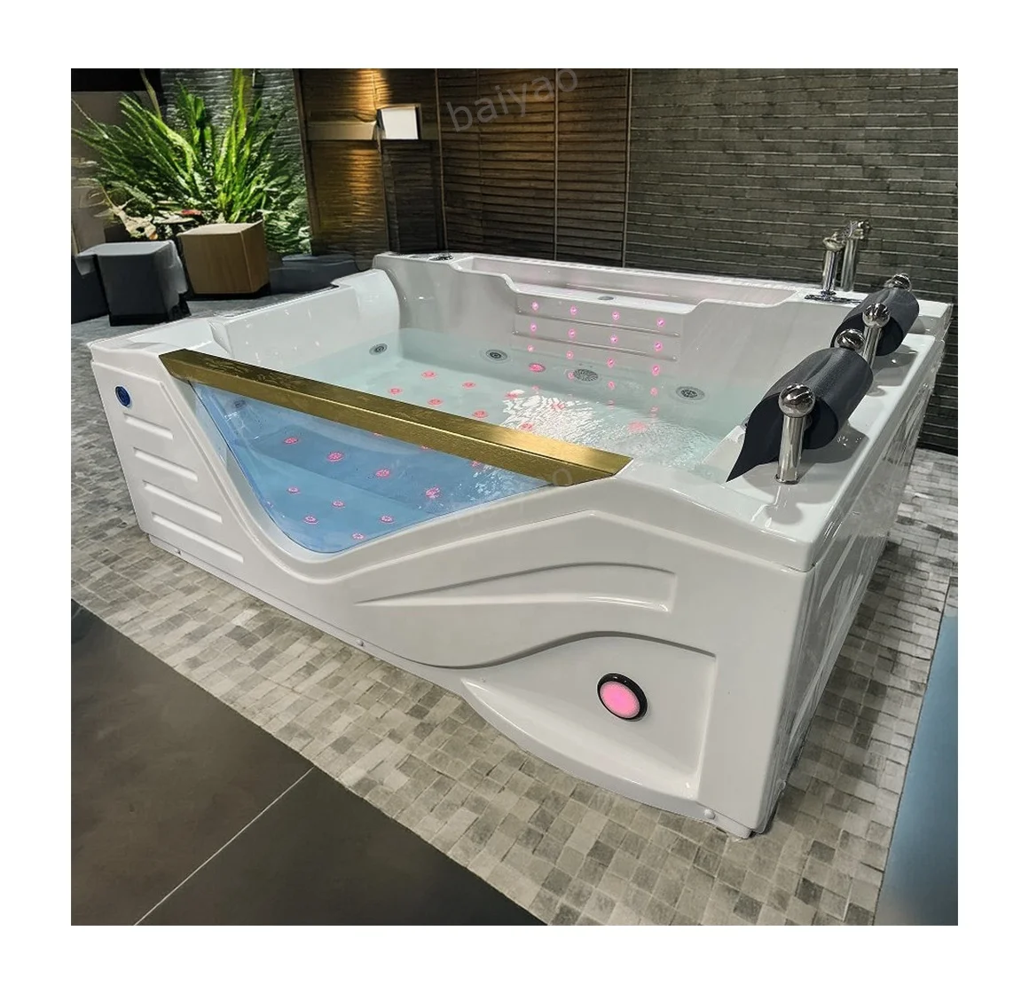 

Современный дизайн, акрил на 2 человека для спа-ваннов Jacuzzi, удобная гидромассажная гидромассажная катушка для внутреннего использования, для отелей