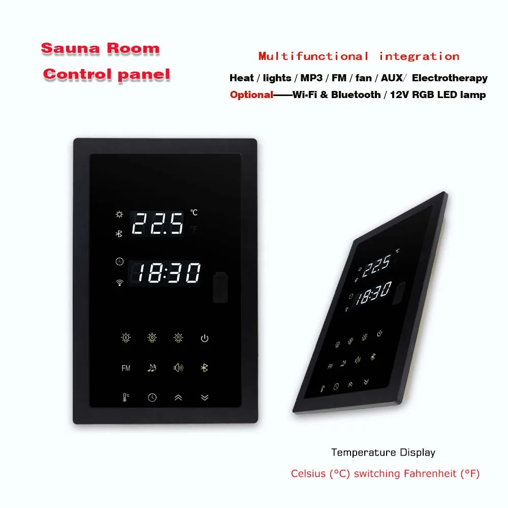 Heating temperature controller of the sauna stove is equipped with control modules--electric therapy, fan, lamp, MP3, etc