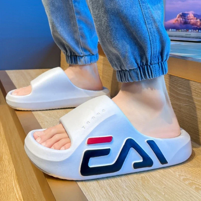 High Quality Men's Summer EVA Slippers Fashion Mens Waterproof Shoes Men Outdoor Thick Bottom Sandals Soft Beach Bathroom Slides