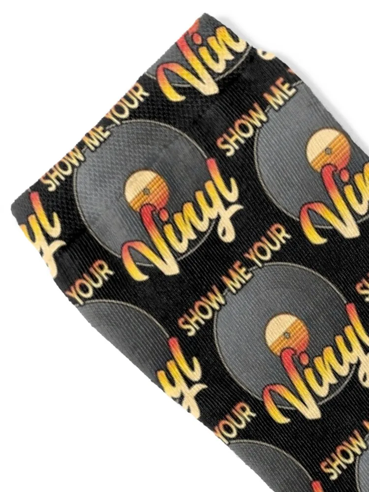 Show me your Vinyl Record Collector Music Lover Retro Socks