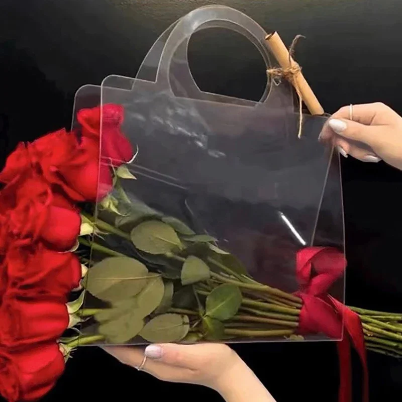 Clear PET Flower Bouquet Bag - usage example