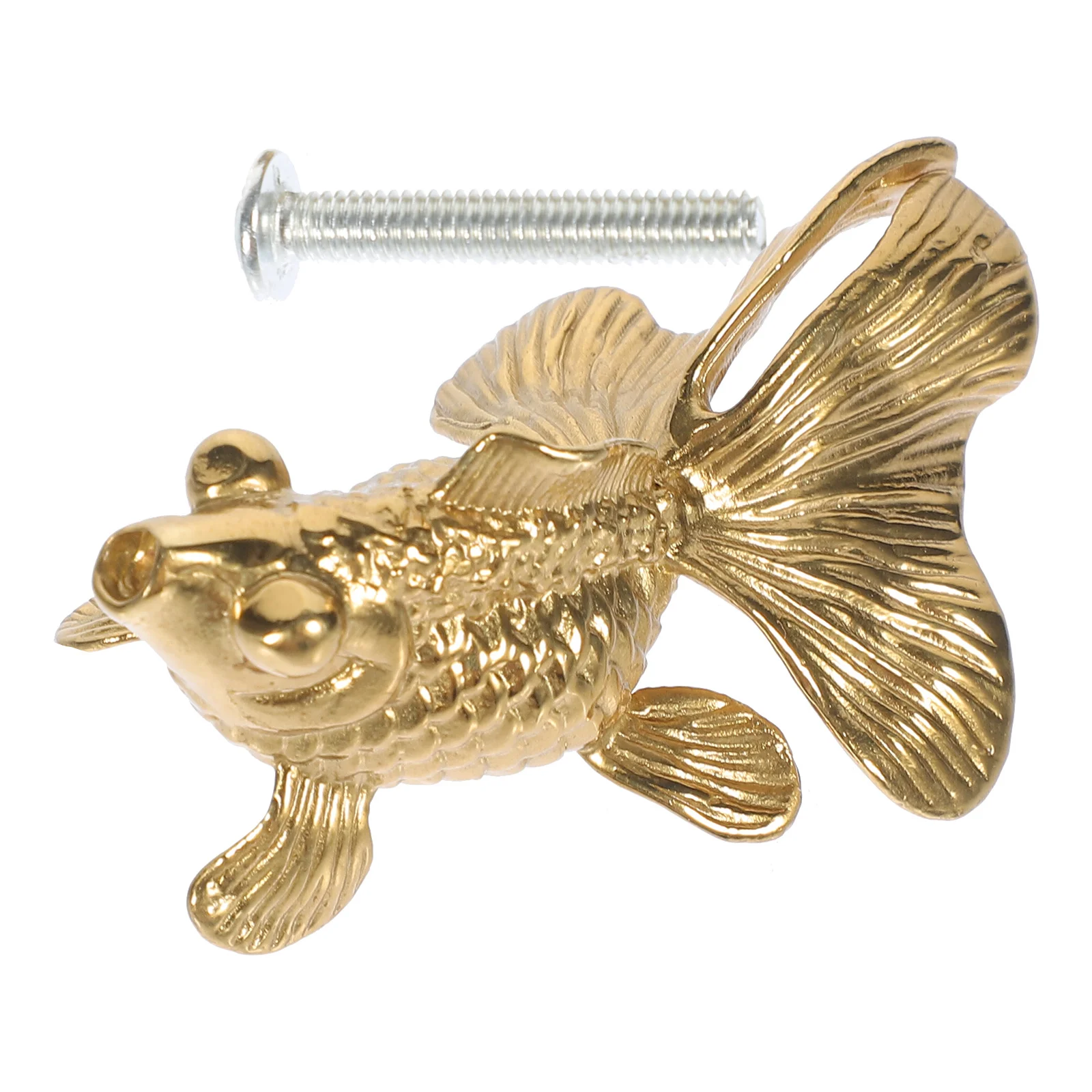 

Decorative Goldfish Metal Cabinet Knob Brass Drawer Pull Furniture Hardware for Dressers Closets Wardrobes Animal Drawer Knobs