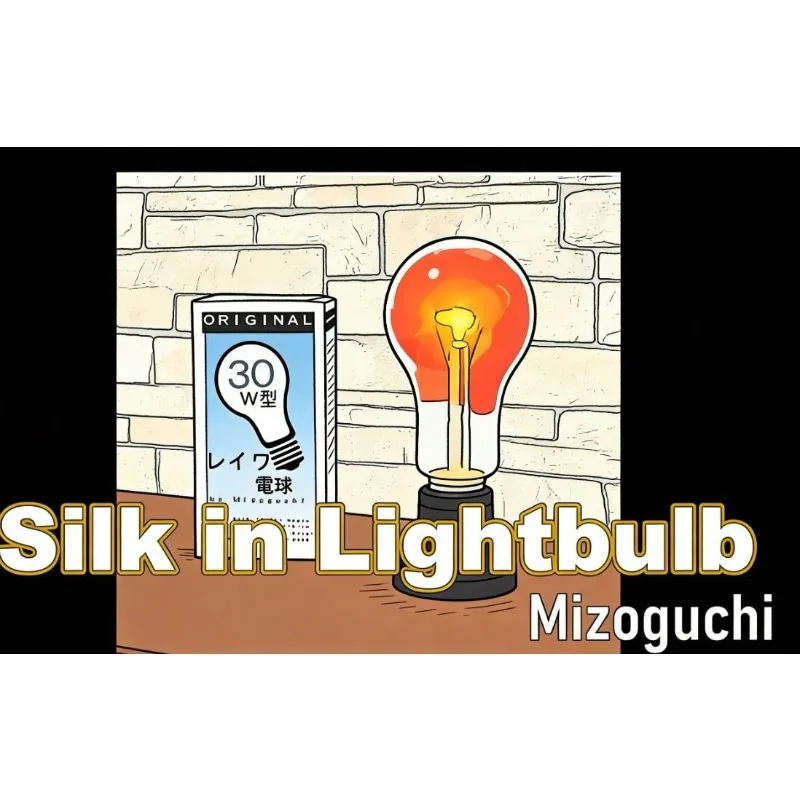 Scarlet Light Bulb Magic Trick Appearing Vanishing Light Bulb with Silk Stage Close Up Illusion Gimmick Props Magician Mentalism