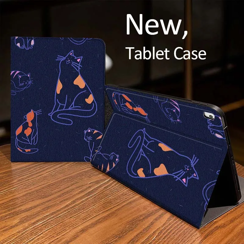 

Чехол для планшета с рисунком черного кота для iPad Pro mini Air 1 2 4 3 5 6 7 8gen 9gen 11 M2 M3 M4 6-го 7-го 10-го 11-го поколений 2025 года
