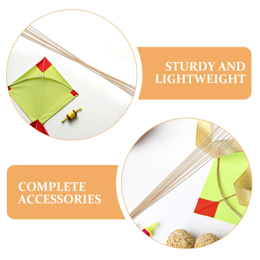 20本 竹細工棒 凧の骨 DIYキット 平竹棒 子供用 屋外遊び 自分で作るアクティビティ