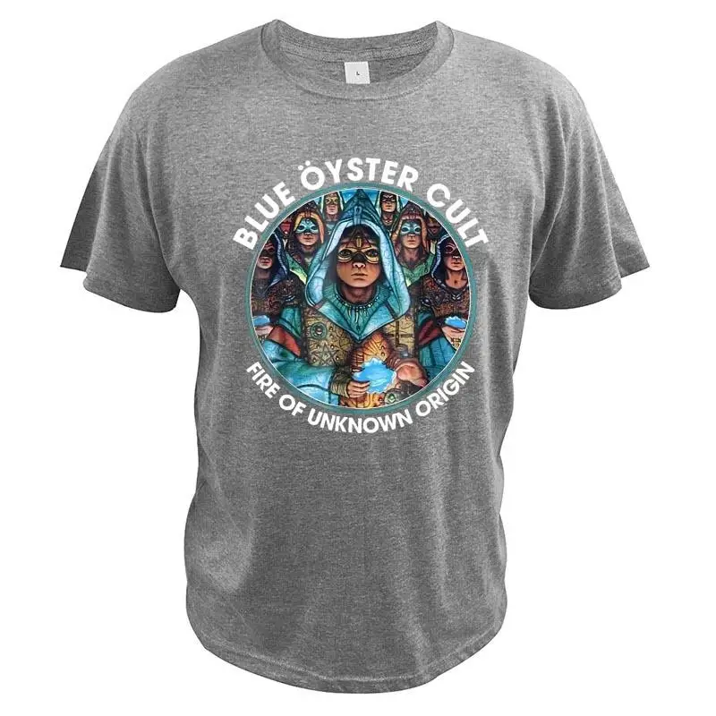 Blue Oyster Cult-T Shirt For Men BOC American Rock Band Heavy Metal Fans T-shirts Premium Summer Soft 100% Cotton Top EU Size