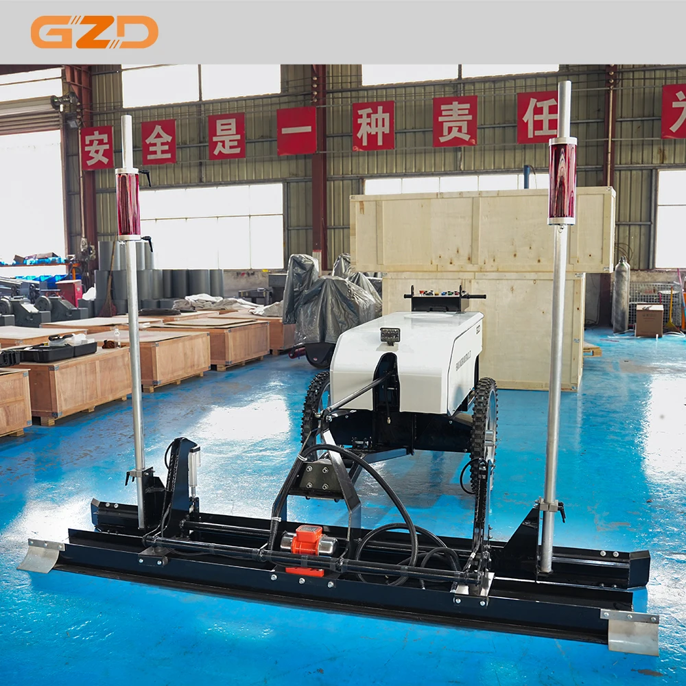 GZD Automatic Concrete Leveling La ser Screed Machine Paver Concrete Road Paving Leveling Machine