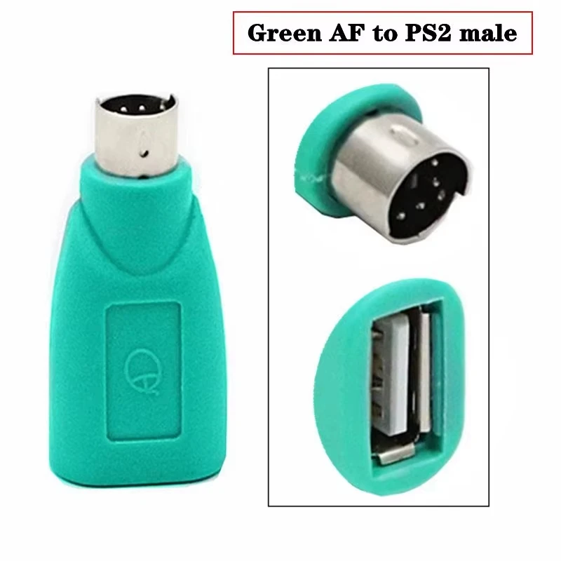 High Quality Purple +Green Converter Keyboard Mouse PS2 PS/2 To USB Adapter Converter For Usb Keyboard Mouse Accessories
