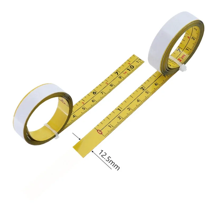 1M/2M/3M/5MChinese-English Scale Paste Ruler Woodworking Guide Rail Tape Measure Flat Ruler with Glue