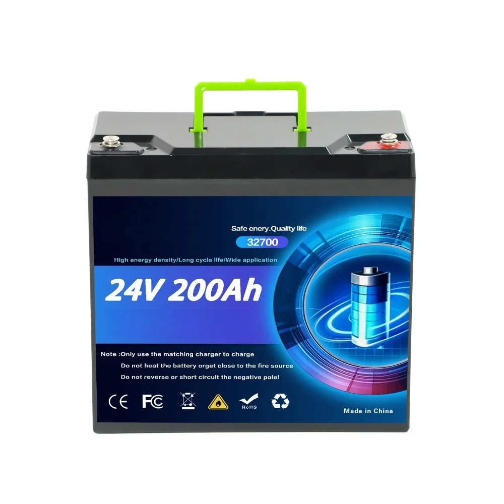 24V 100Ah-220Ah 32700 lithium Deep Cycle Battery Pack for RV Solar Golf Cart Fish Finder, 8S1P 8S2P Portable Power Supply