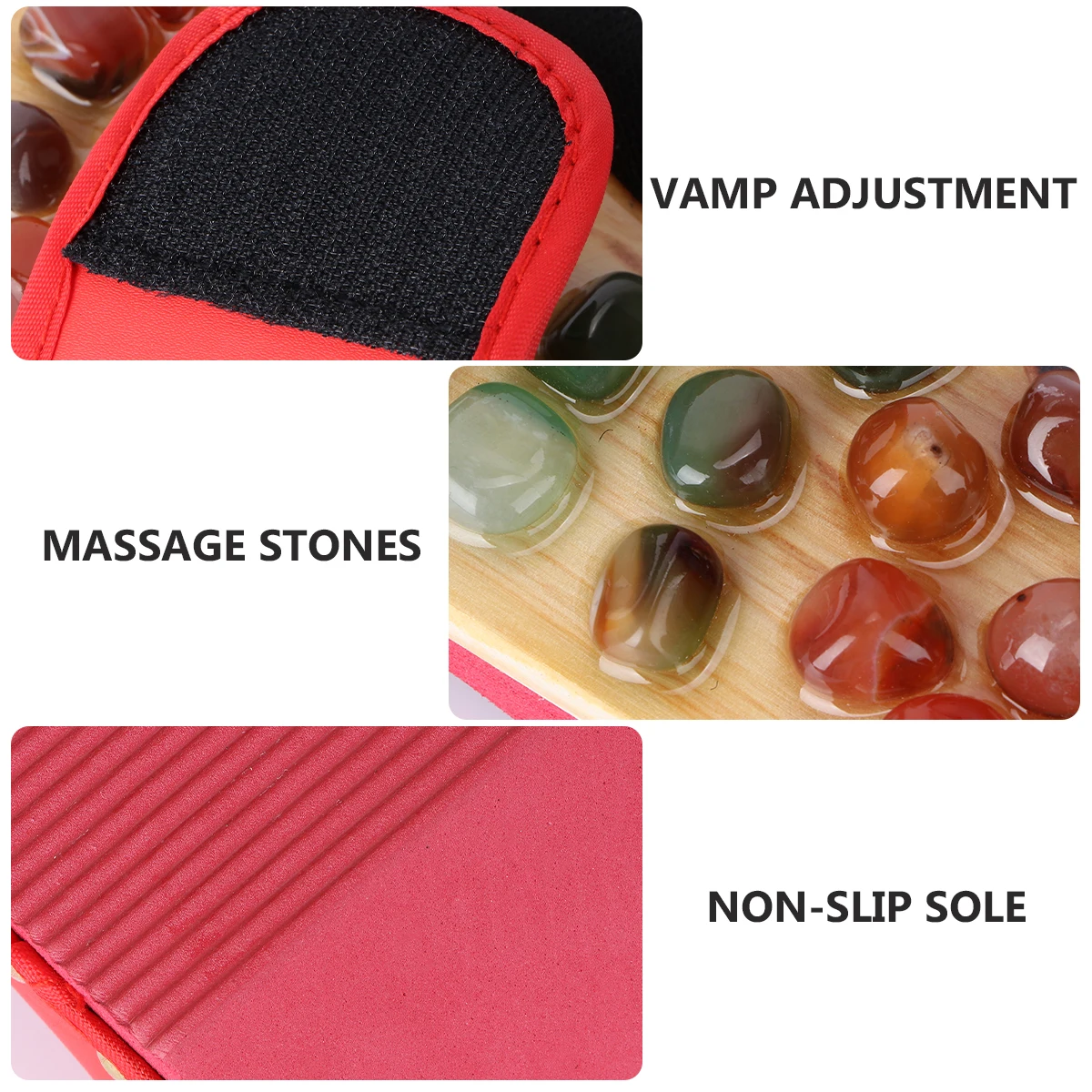 

Massage Slippers Agate Shoes Foot Health Household Acupoints Sandals Bamboo