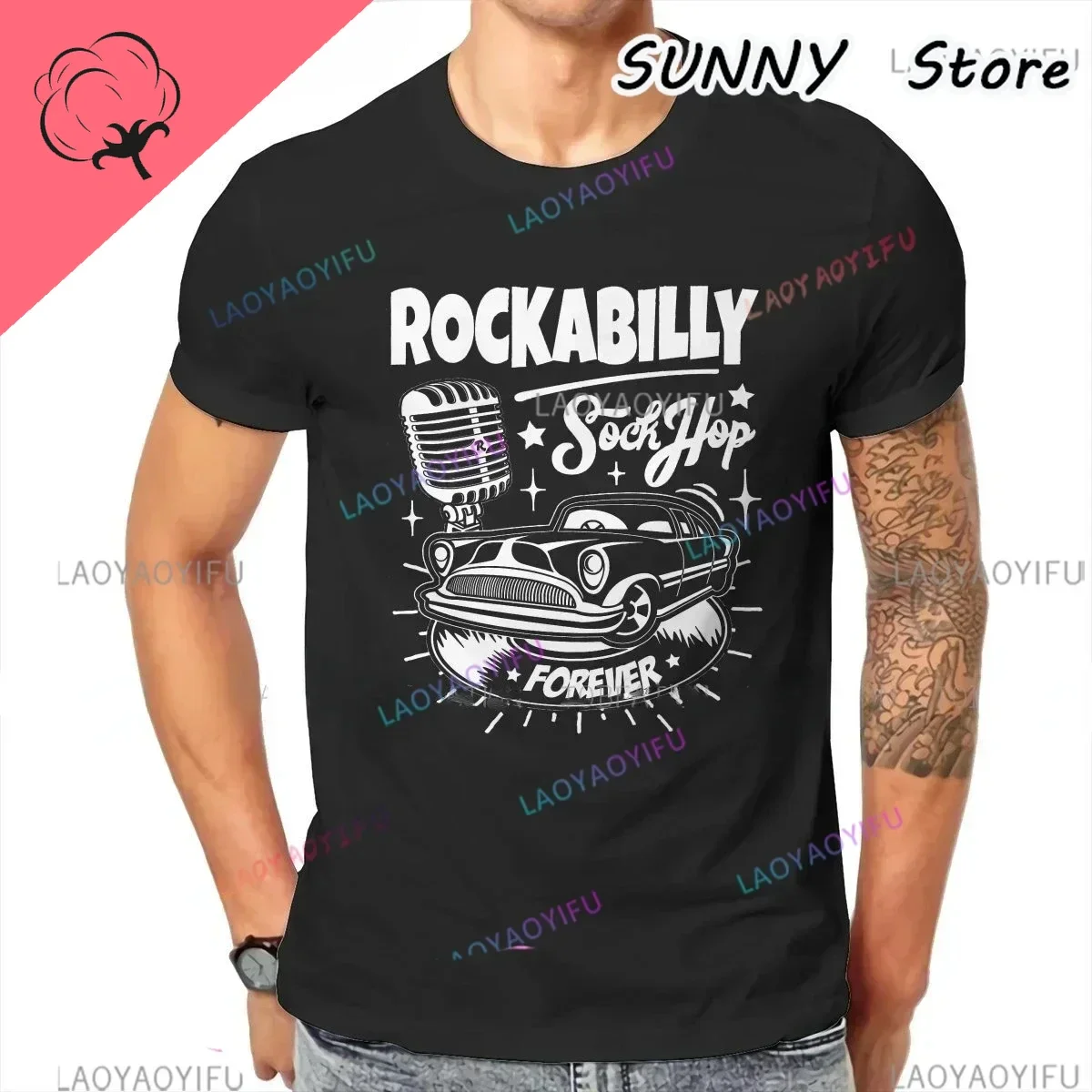 Cars Retro Rock Rockabilly Music Hot Rod Rocker Sock Hop Rock and Roll Vintage 50s 60s Tshirt Men Vintage T Shirt old school